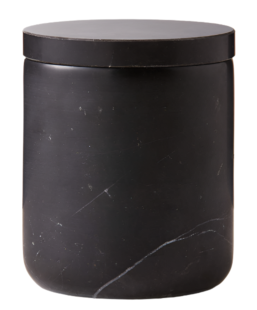 Canister- Large Black Marble Cannister