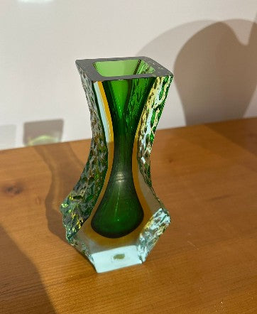 Green Vase Alessandro Mandruzzato Murano 1960