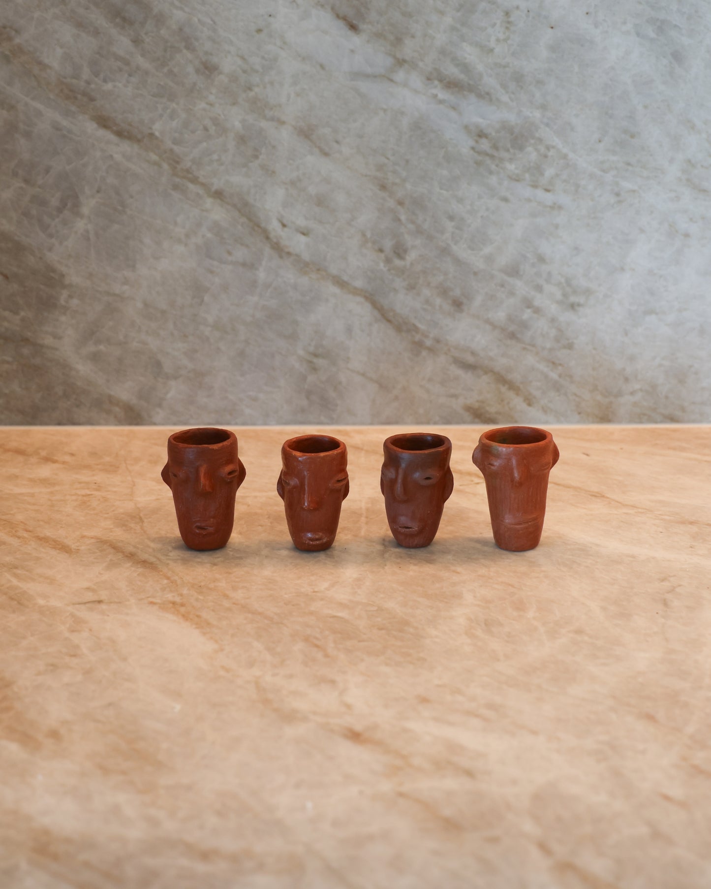 Clay Face Shot Glasses
