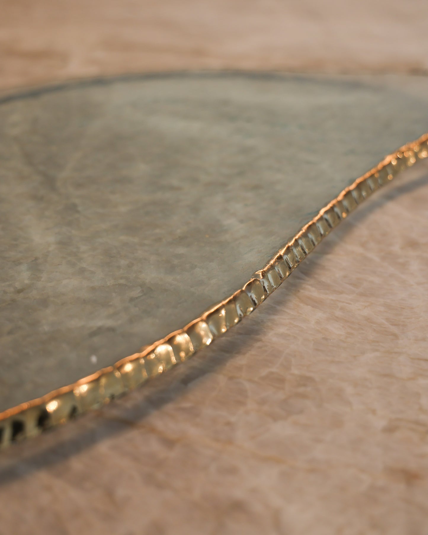 Gold Detail Glass Tray