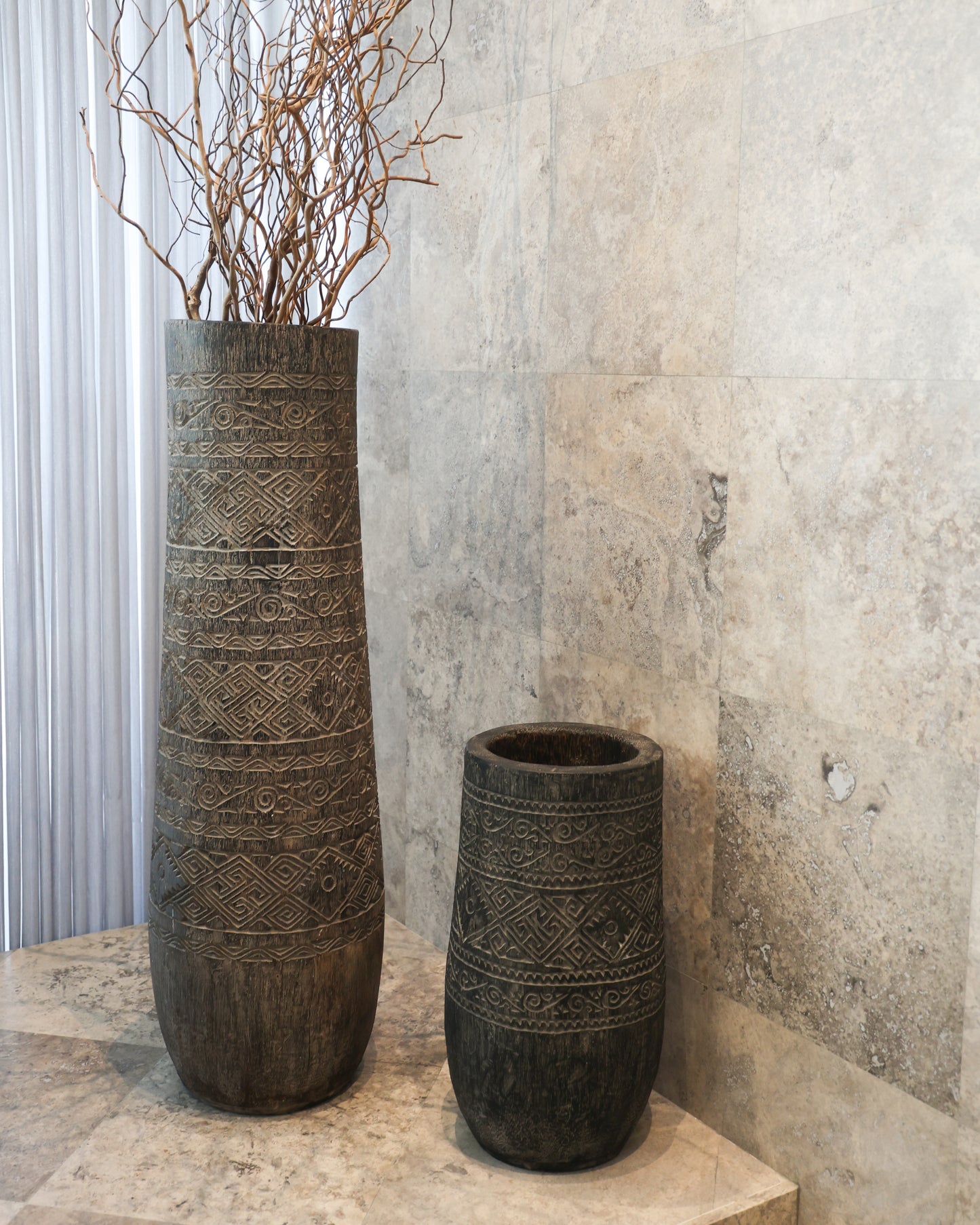 Carved Wooden Vessels