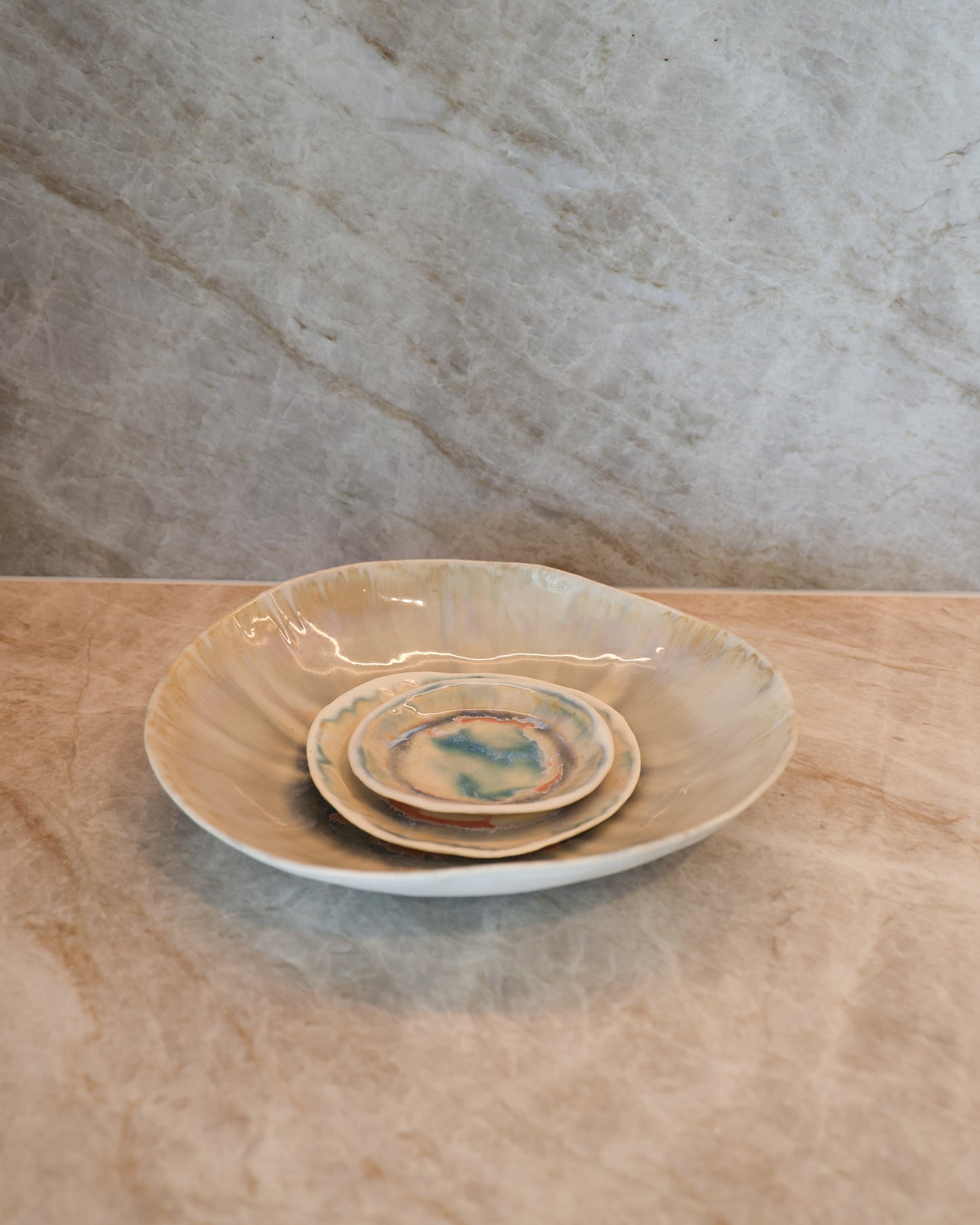 Reactive Pottery- Set of 3