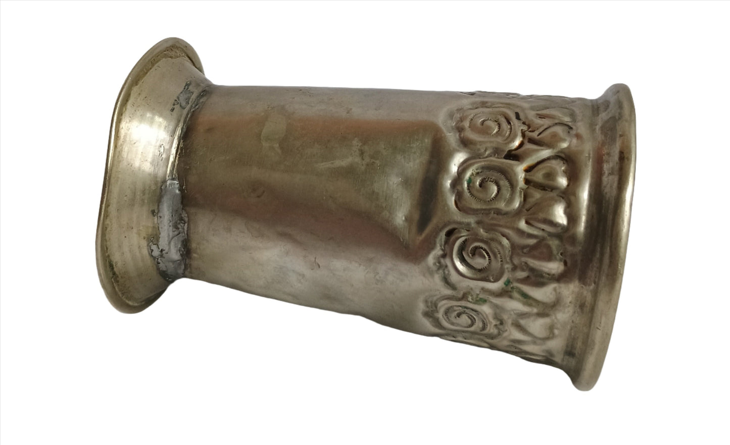 Toothbrush Holder - Antique Heart and Rose Stamped Holder