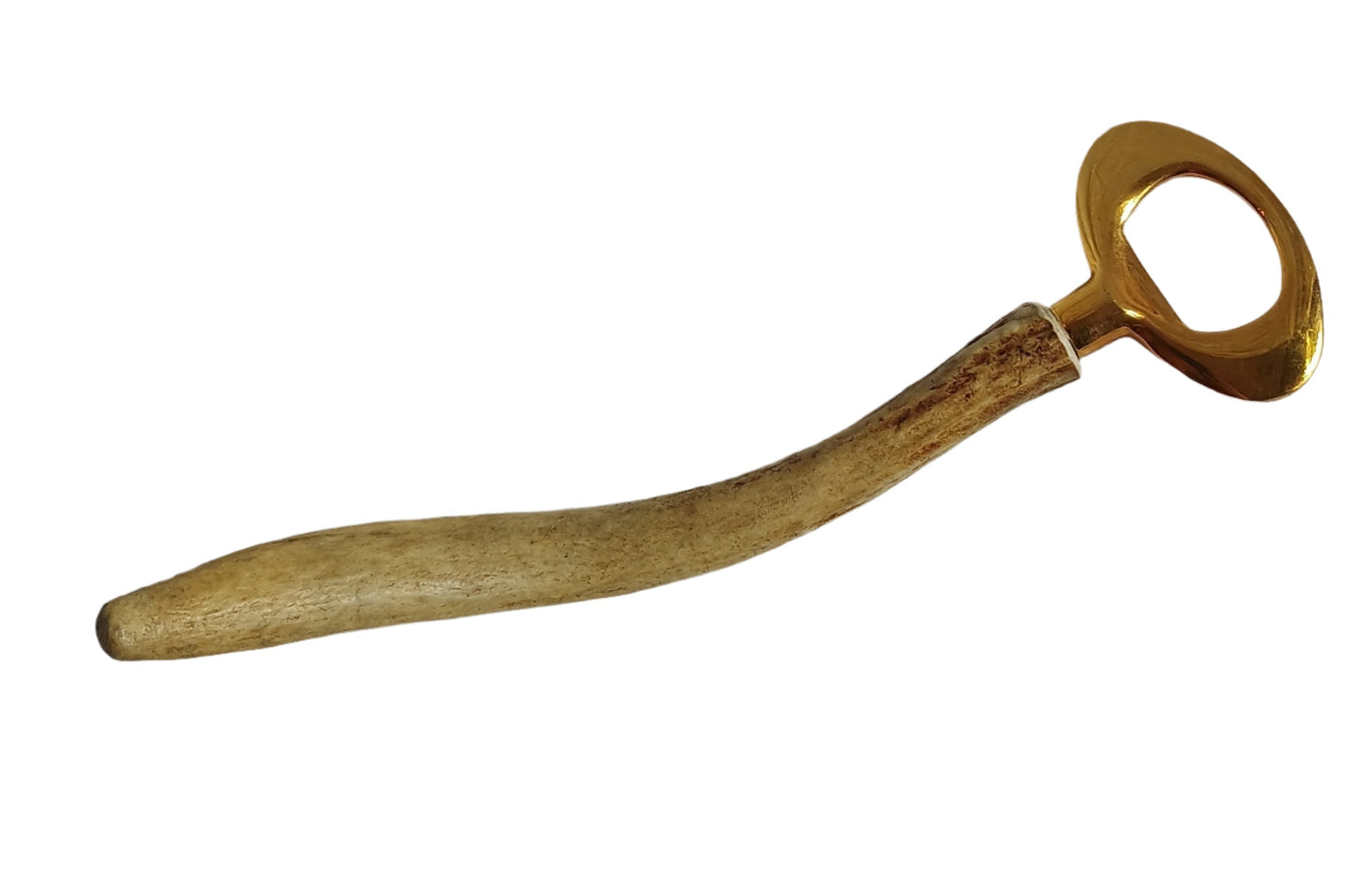 Bottle Opener - Bone Bottle Opener with Gold Accent