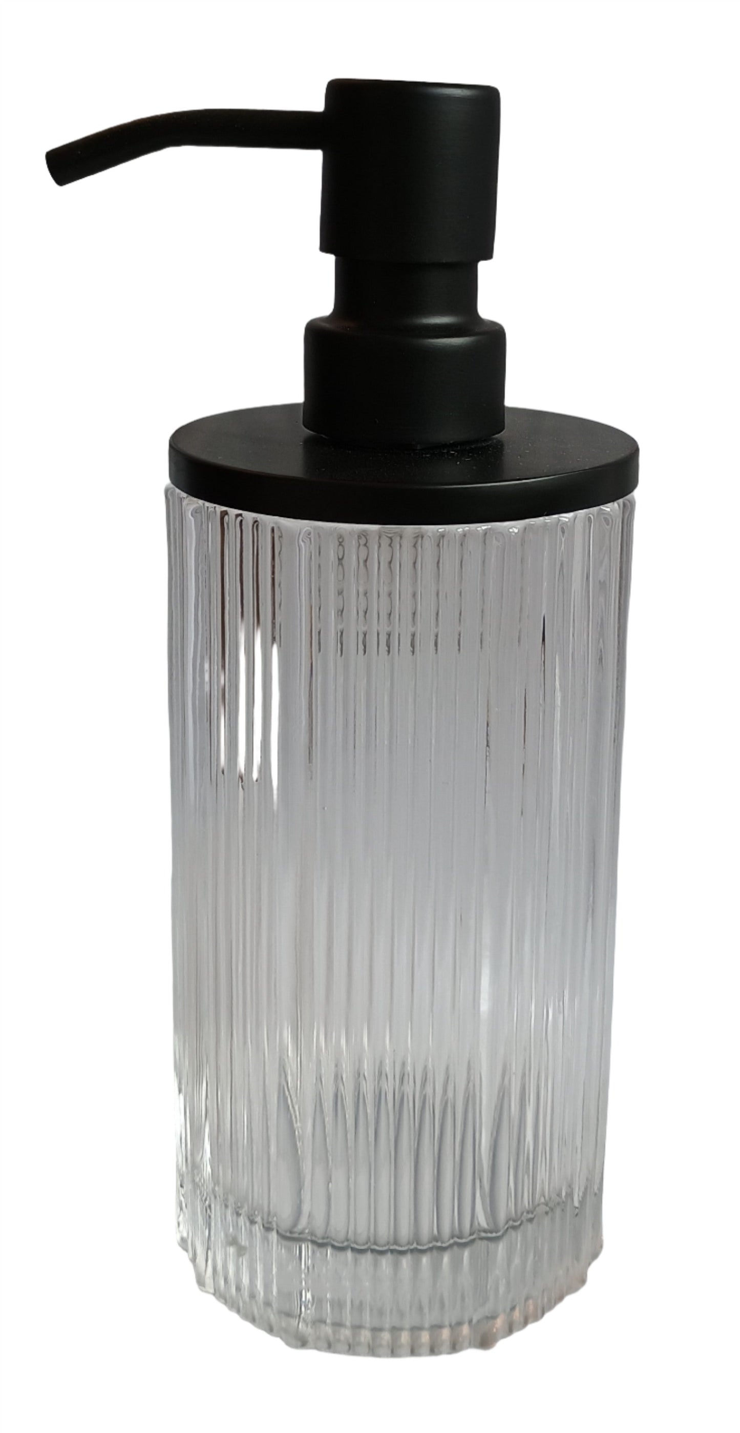 Soap Dispenser - Ribbed Glass Soap Dispenser
