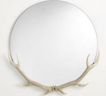 Antler Round Mirror