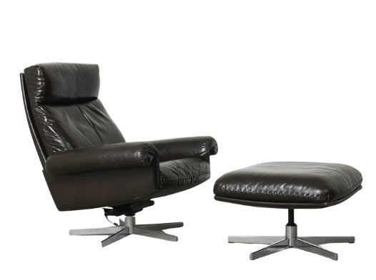 Lounge Chair and Ottoman Leather
