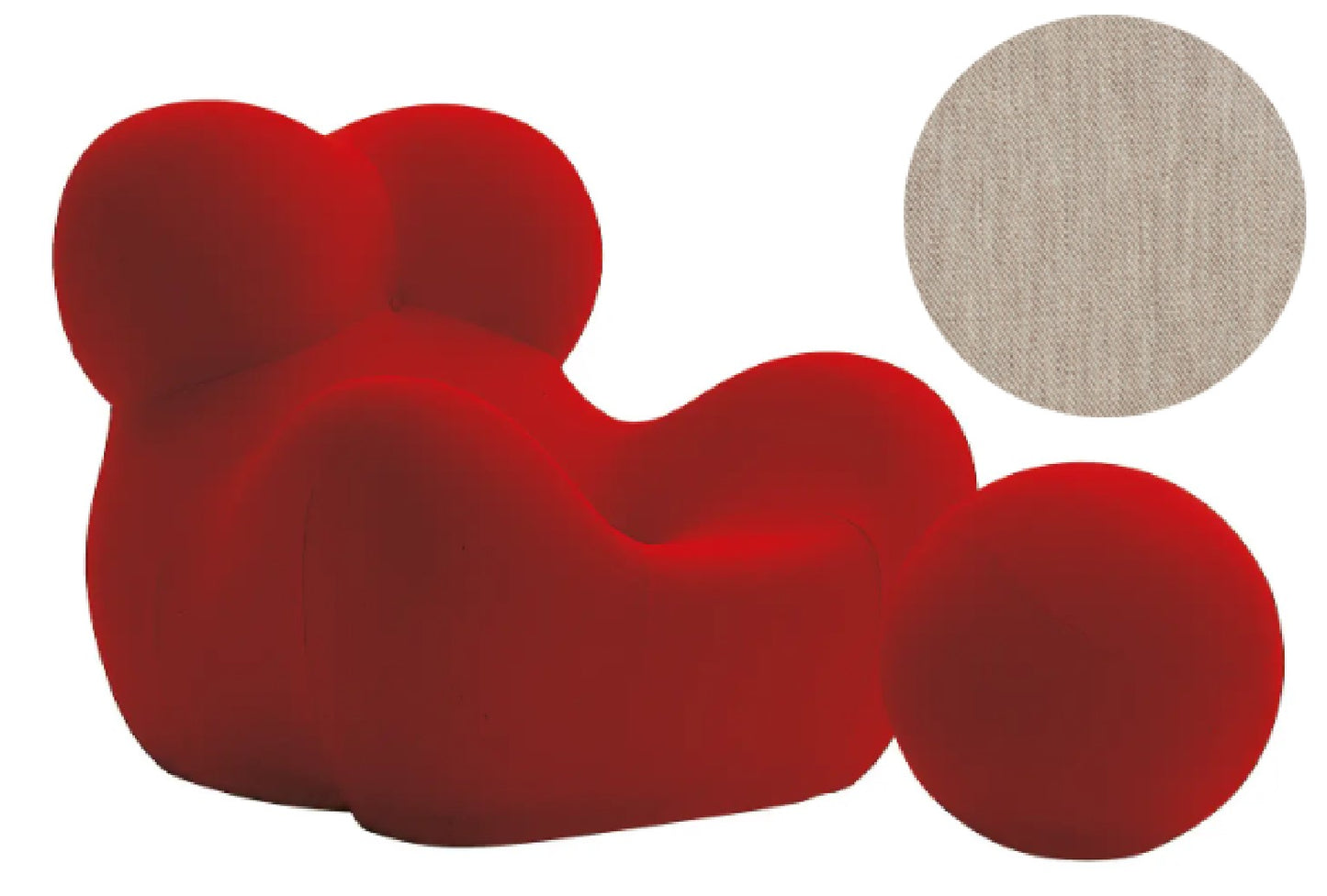 Chair and Ottoman - Organic Armchair and Ottoman