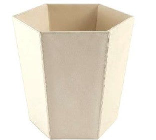 Wastebasket -Milk Leather