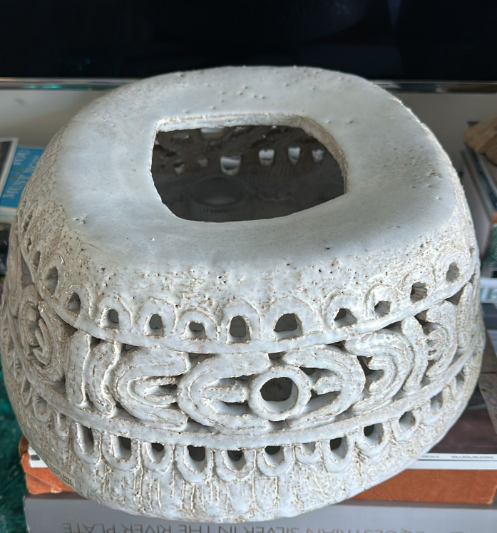 Hand Carved Stone Candlelight Lantern