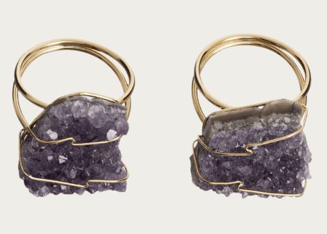 Napkin Holder Amethyst - Set of 2