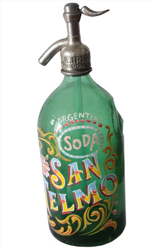 Soap Dispenser - Vintage Soda Bottle Handpainted