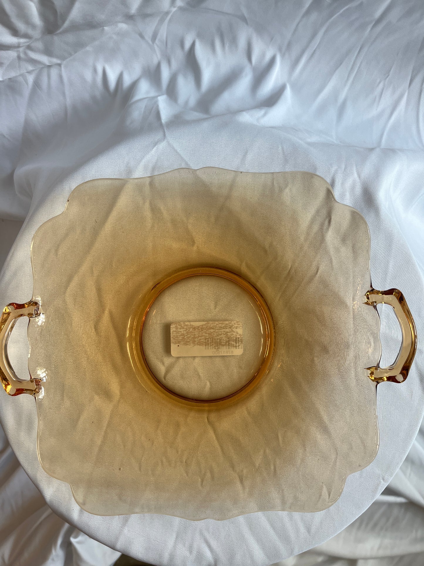 Tray- Orange Glass Serving Tray