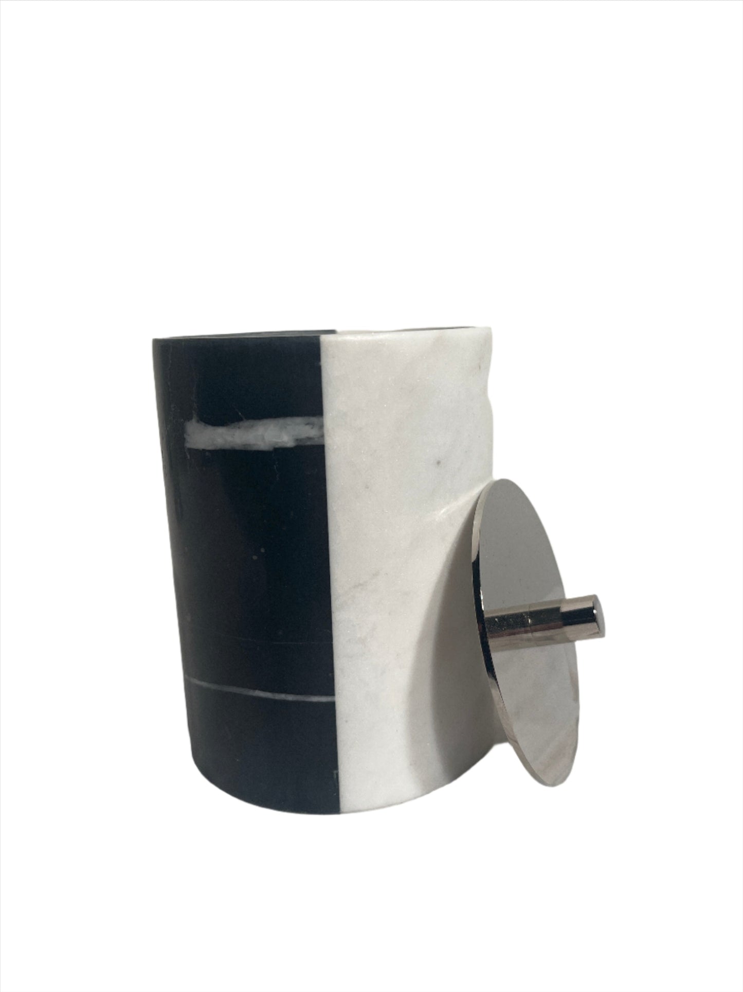Canister - B&W Marble Canister