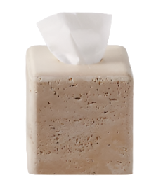 Tissue Box- Pierce Travertine Tissue box