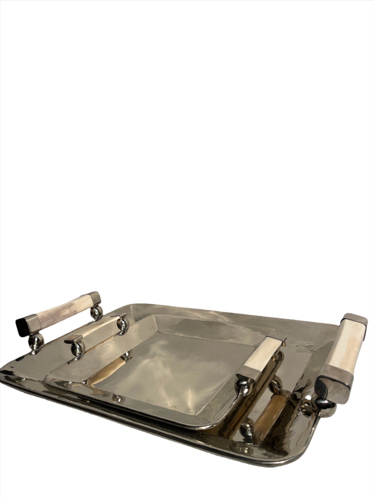 Tray- Silver Serving Tray Set