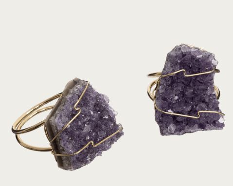 Napkin Holder Amethyst - Set of 2