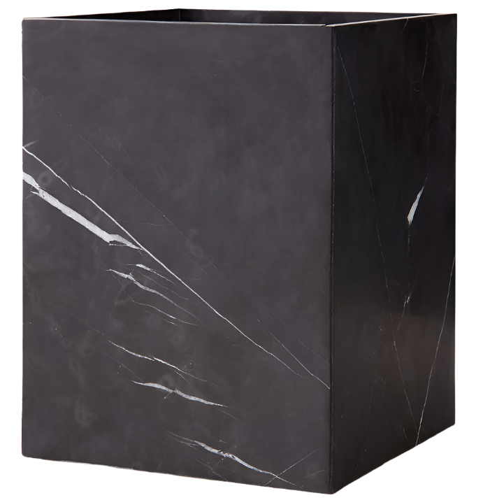 Wastebasket- Black Marble Wastebasket