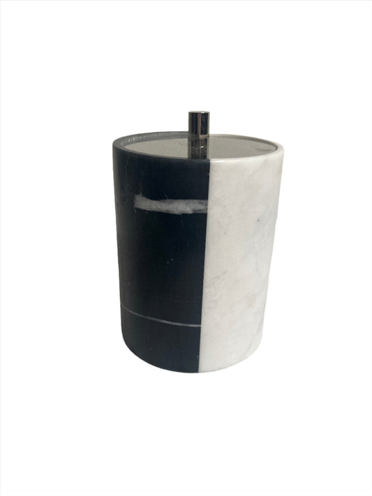 Canister - B&W Marble Canister