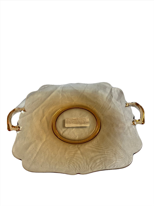 Tray- Orange Glass Serving Tray