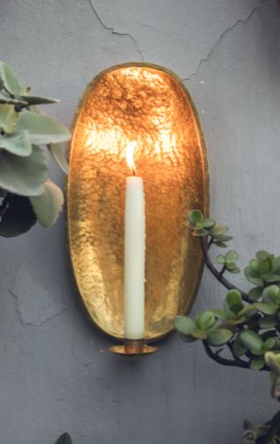 Wall Candle Stick - Oval-Shaped
