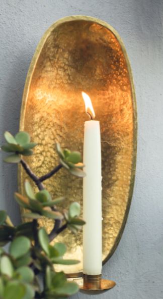 Wall Candle Stick - Oval-Shaped