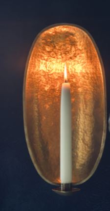 Wall Candle Stick - Oval-Shaped