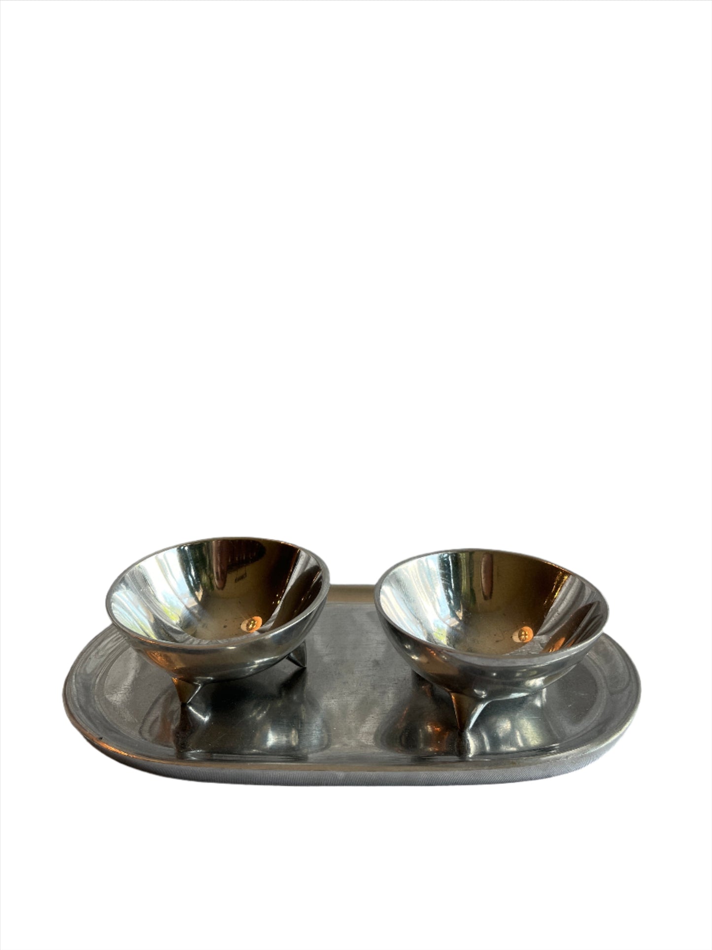 Bowl- Silver Snack Bowls and Tray