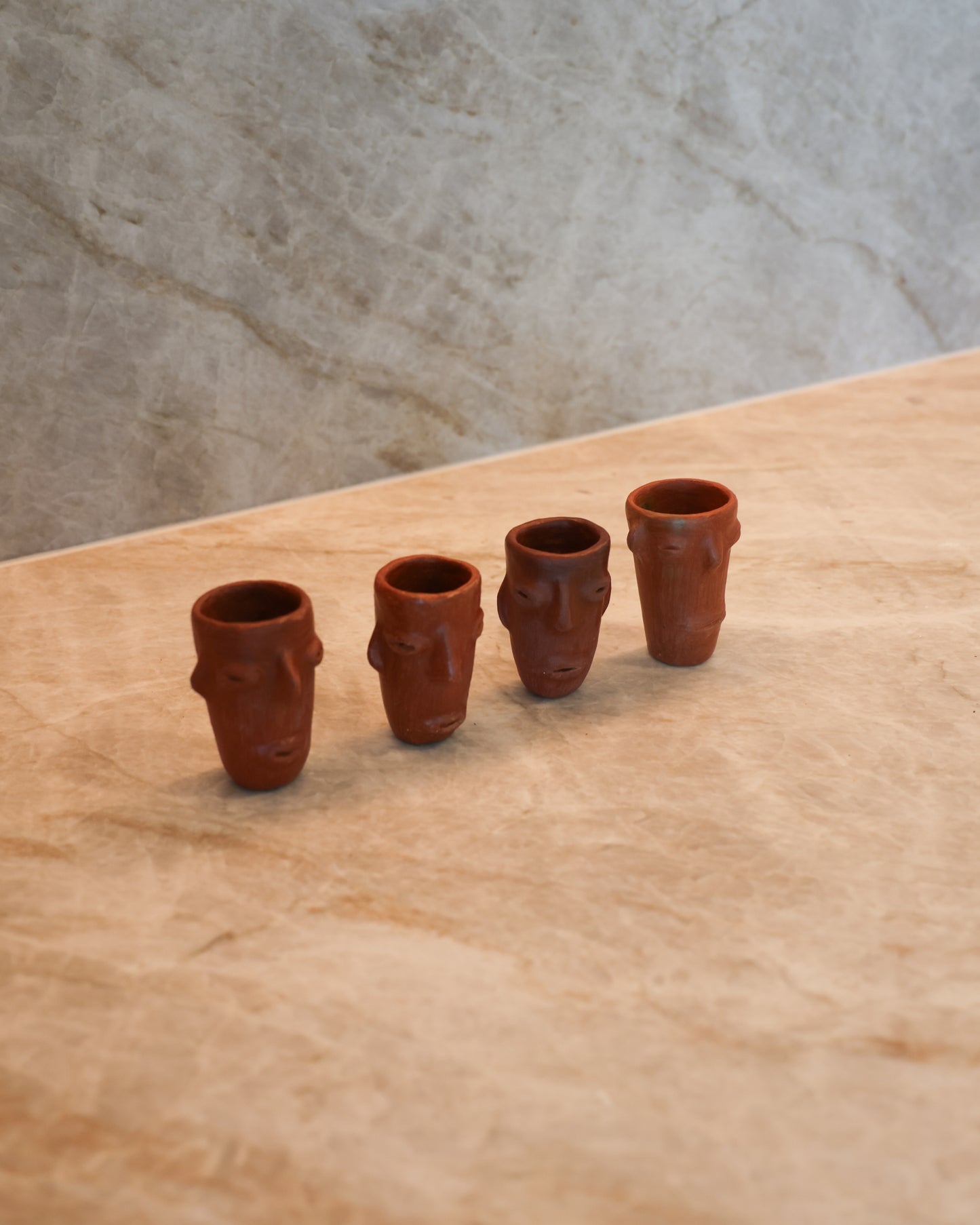 Clay Face Shot Glasses