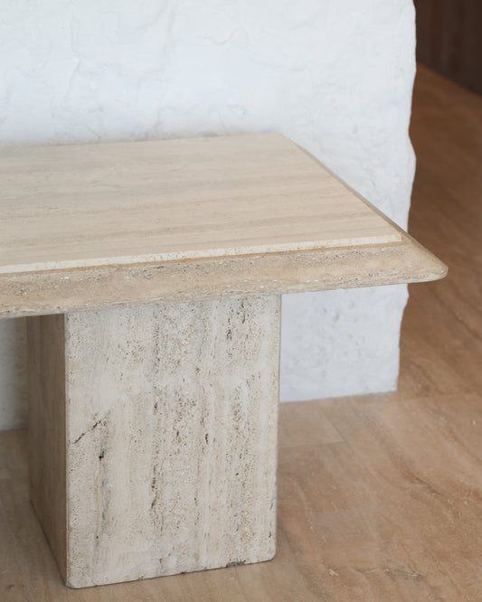 Travertine Side Table