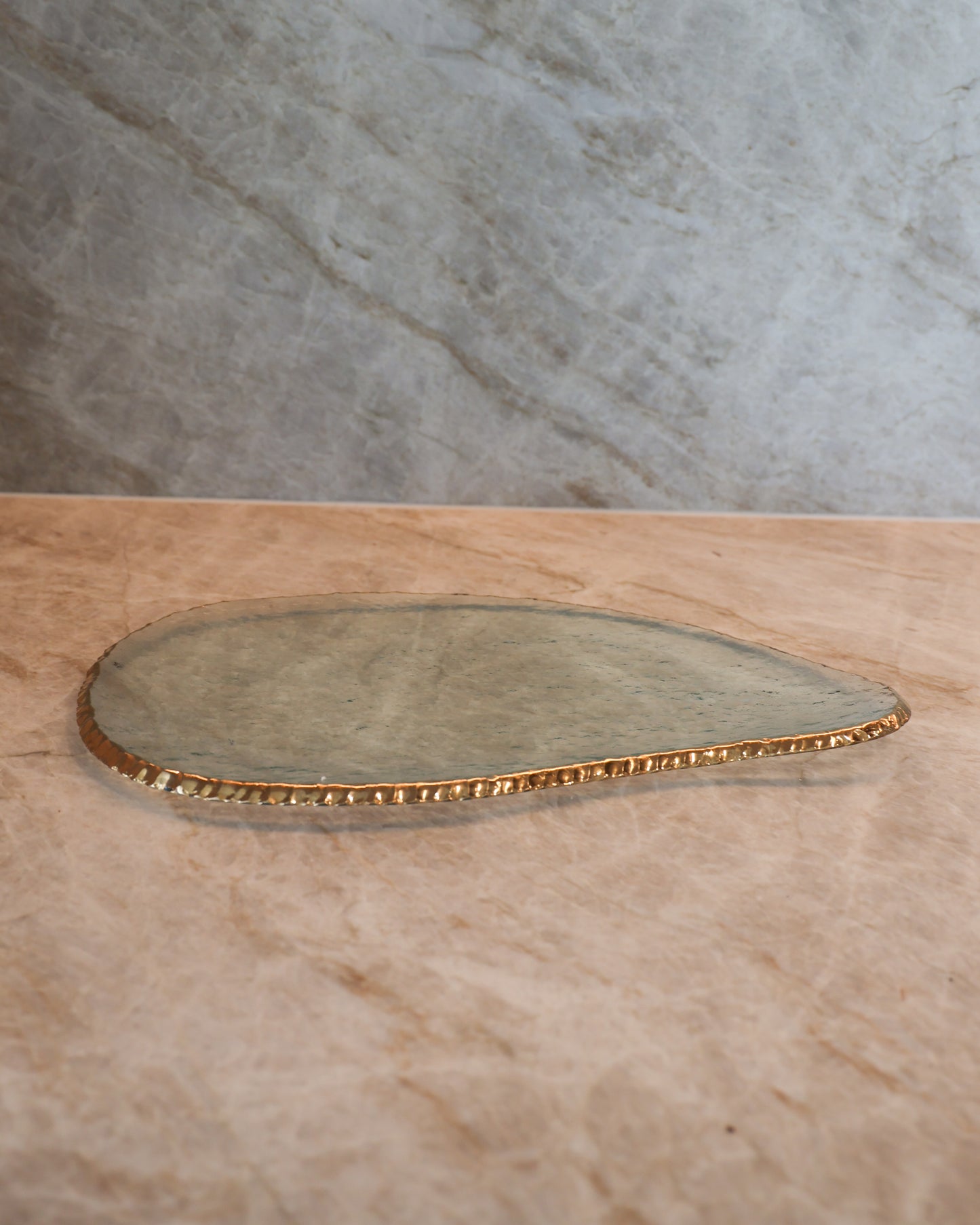 Gold Detail Glass Tray