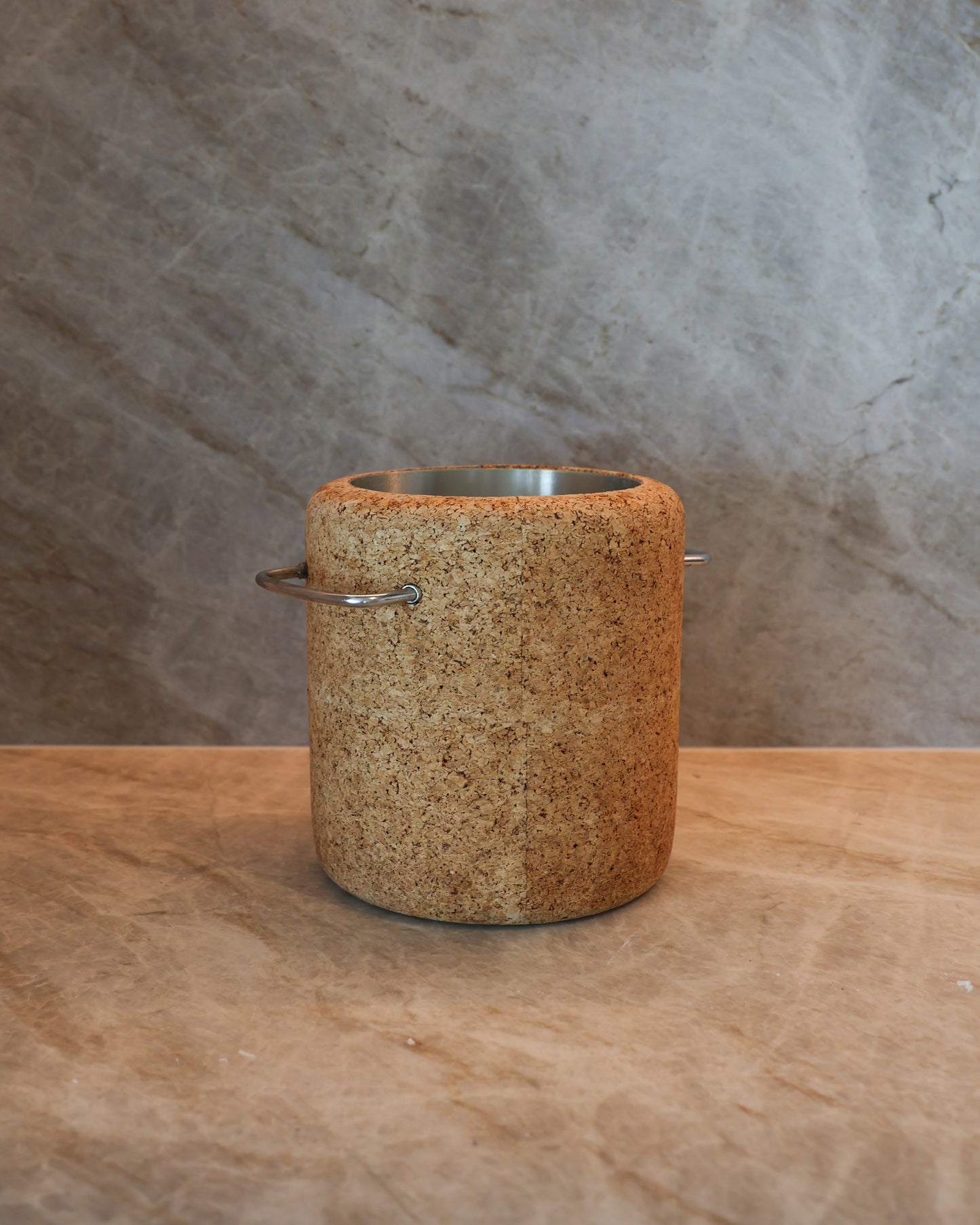 Cork and Metal Ice Bucket