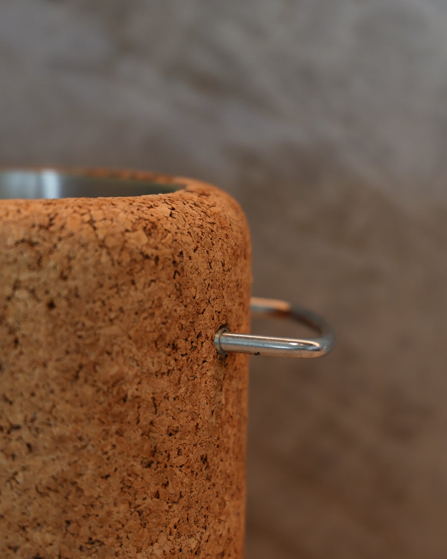 Cork and Metal Ice Bucket