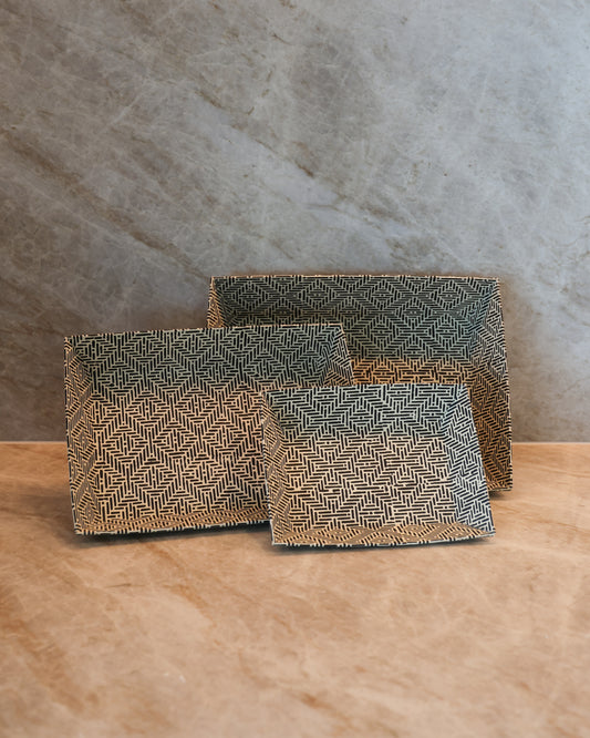 Patterned Nesting Trays-Set of 3