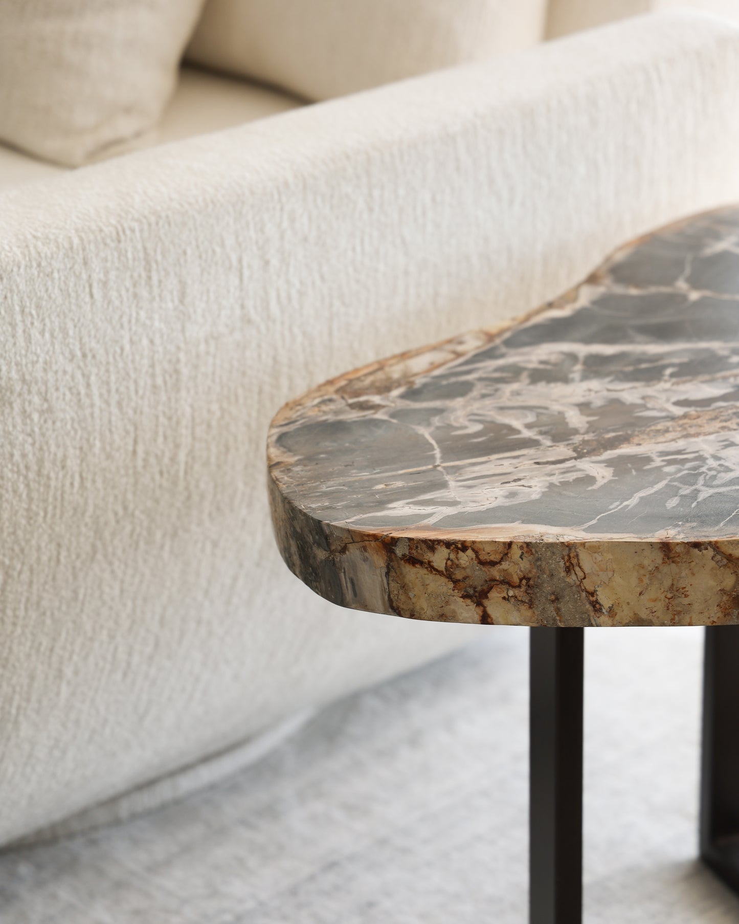 Petrified Wood Slab Side Table