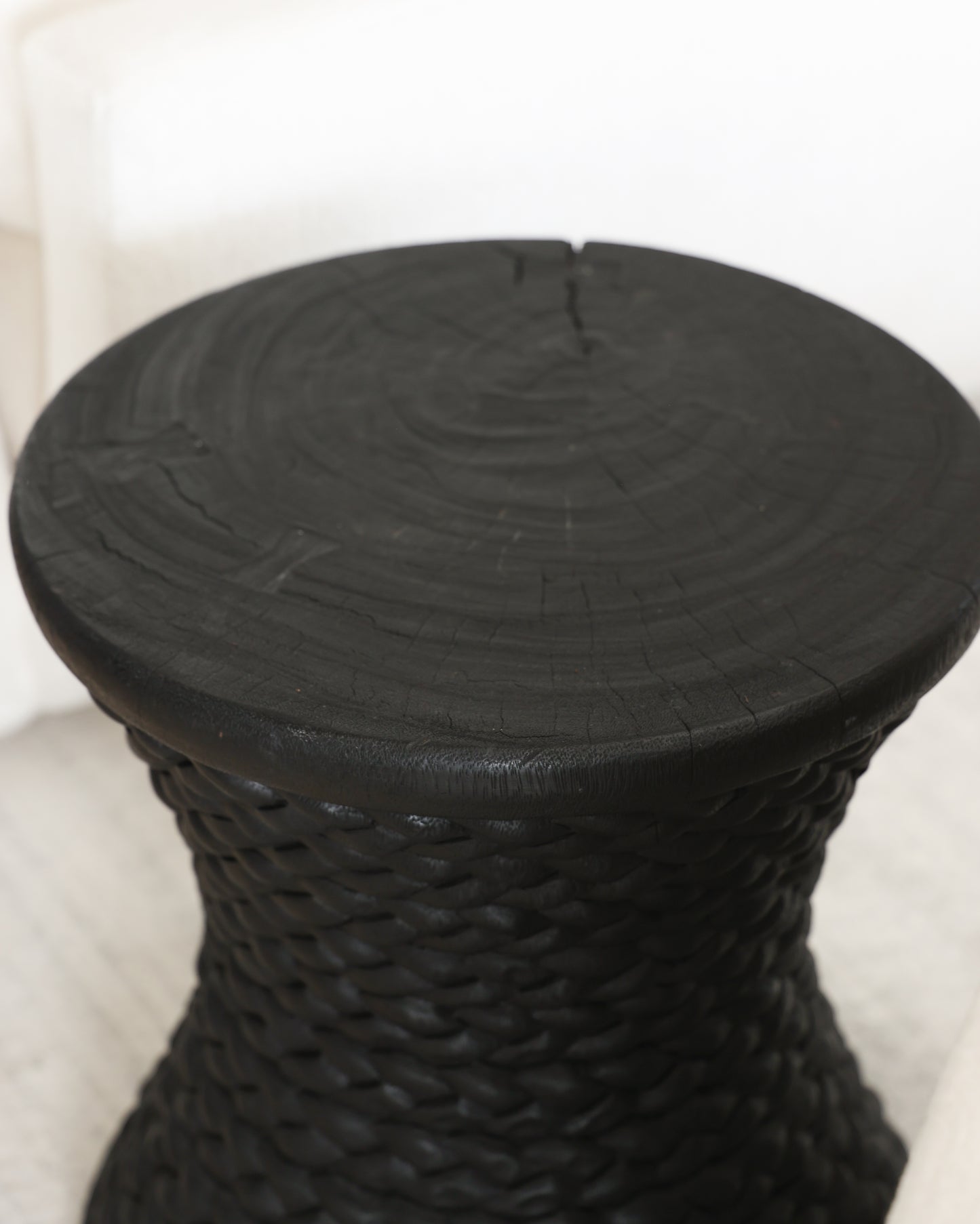 Woven Wooden Side Table