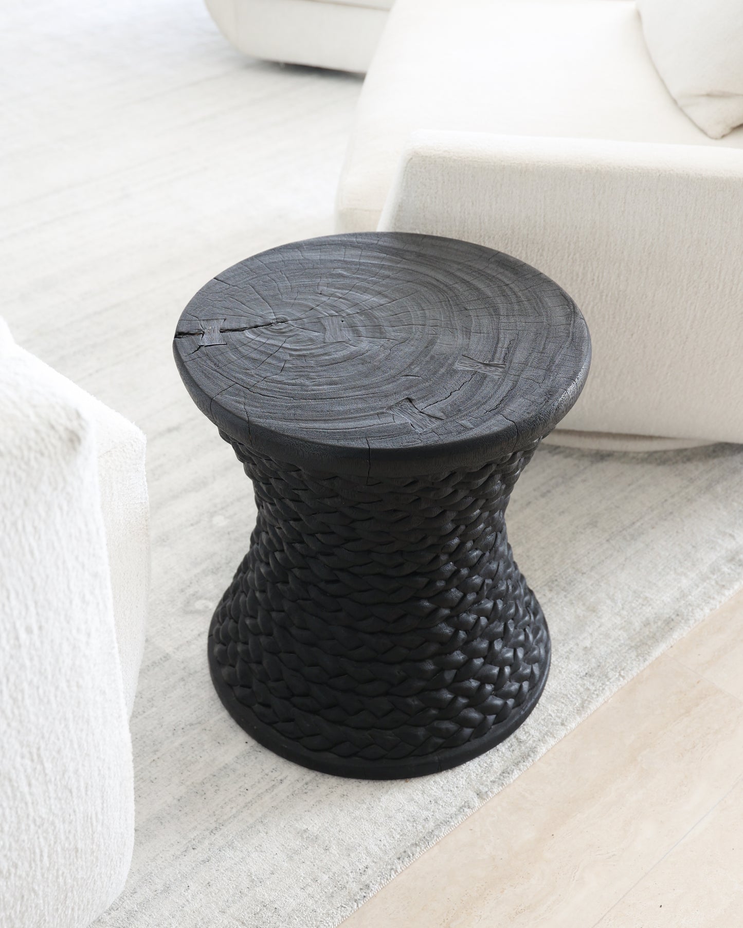 Woven Wooden Side Table