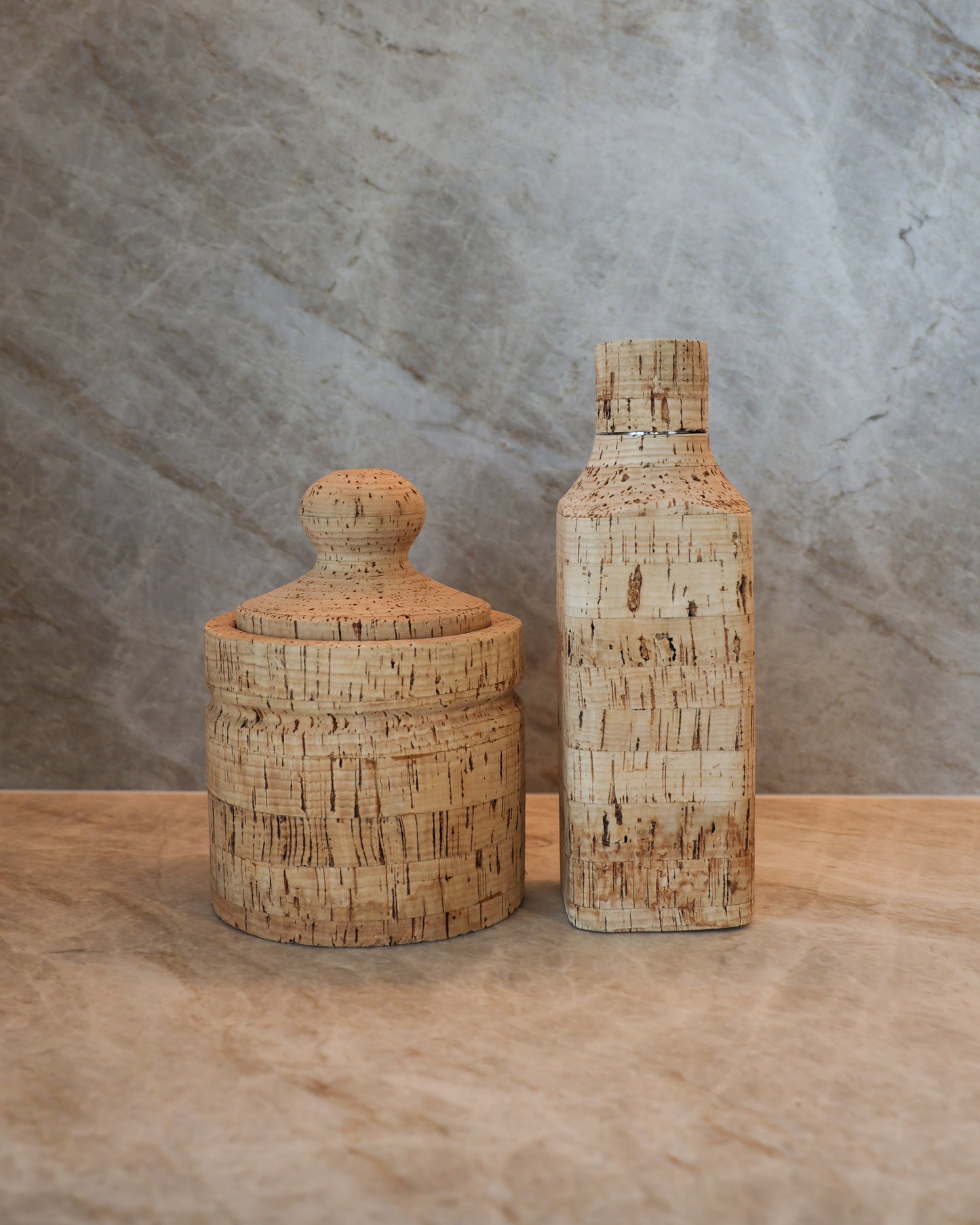 Cork Ice Bucket and Decanter