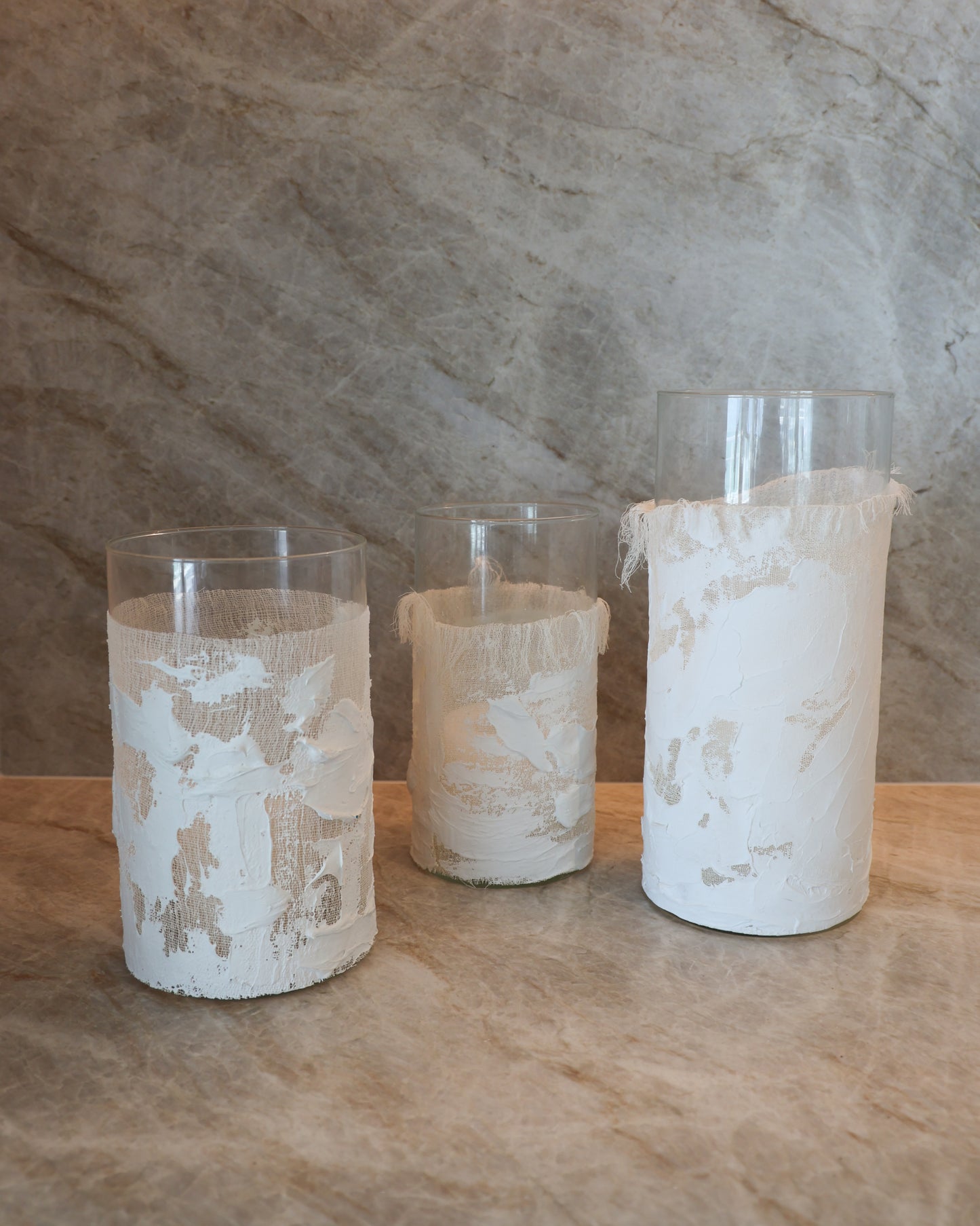 Glass Linen Hurricanes