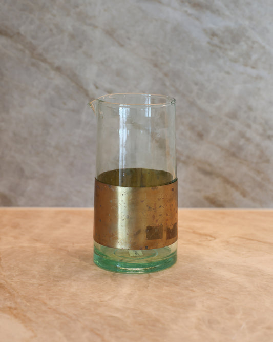 Gold Detail Glass Vase