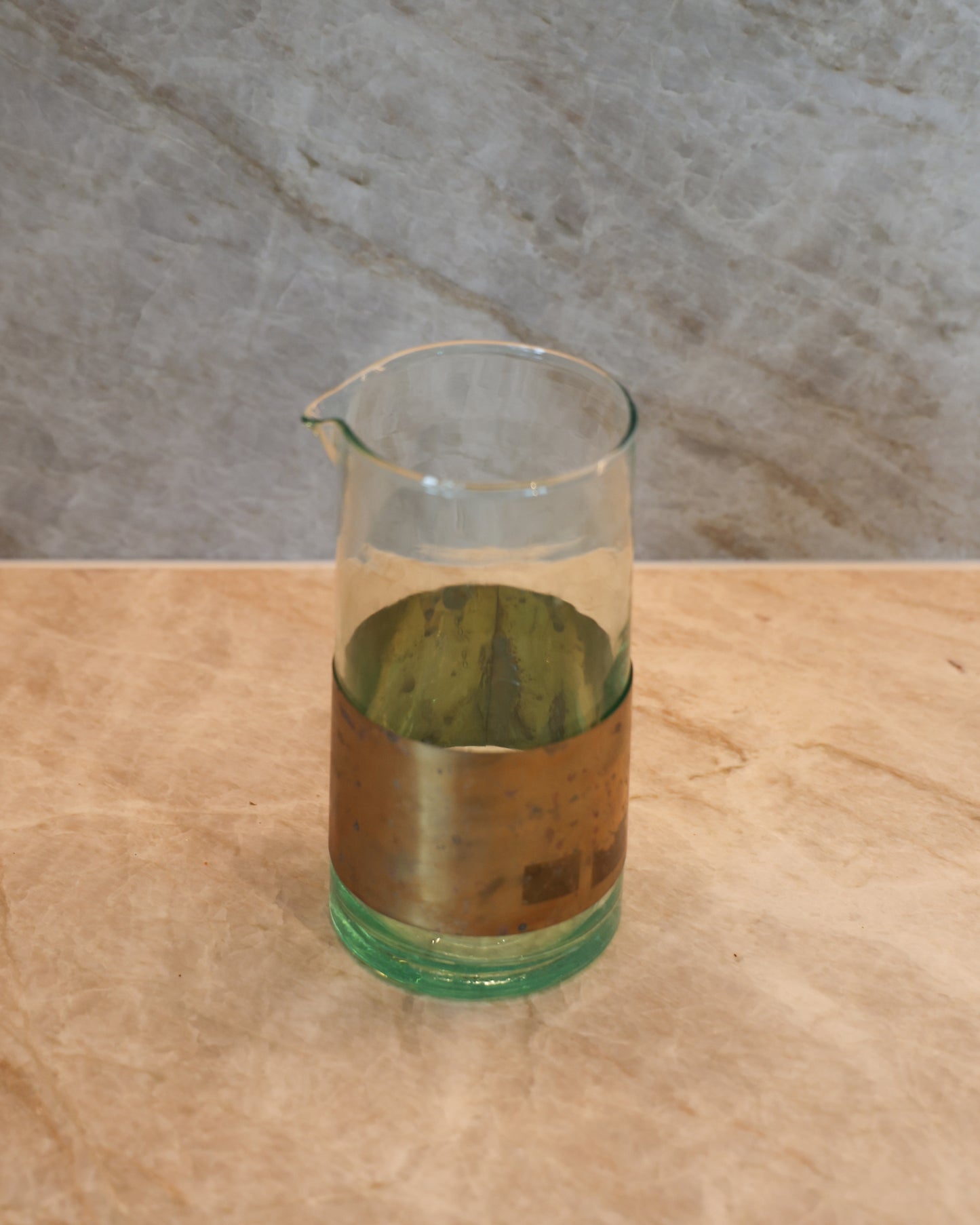 Gold Detail Glass Vase