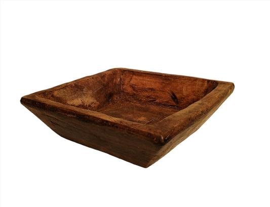 Bowl-Square Wood Stacking Bowls