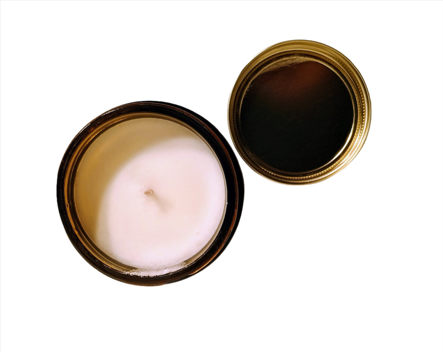 Candle-Soy Candle in Amber Glass Jar
