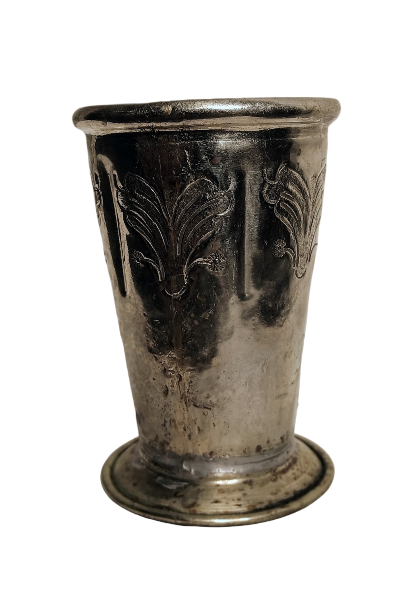 Toothbrush Holder - Antique Decorative Silver Toothbrush Holder