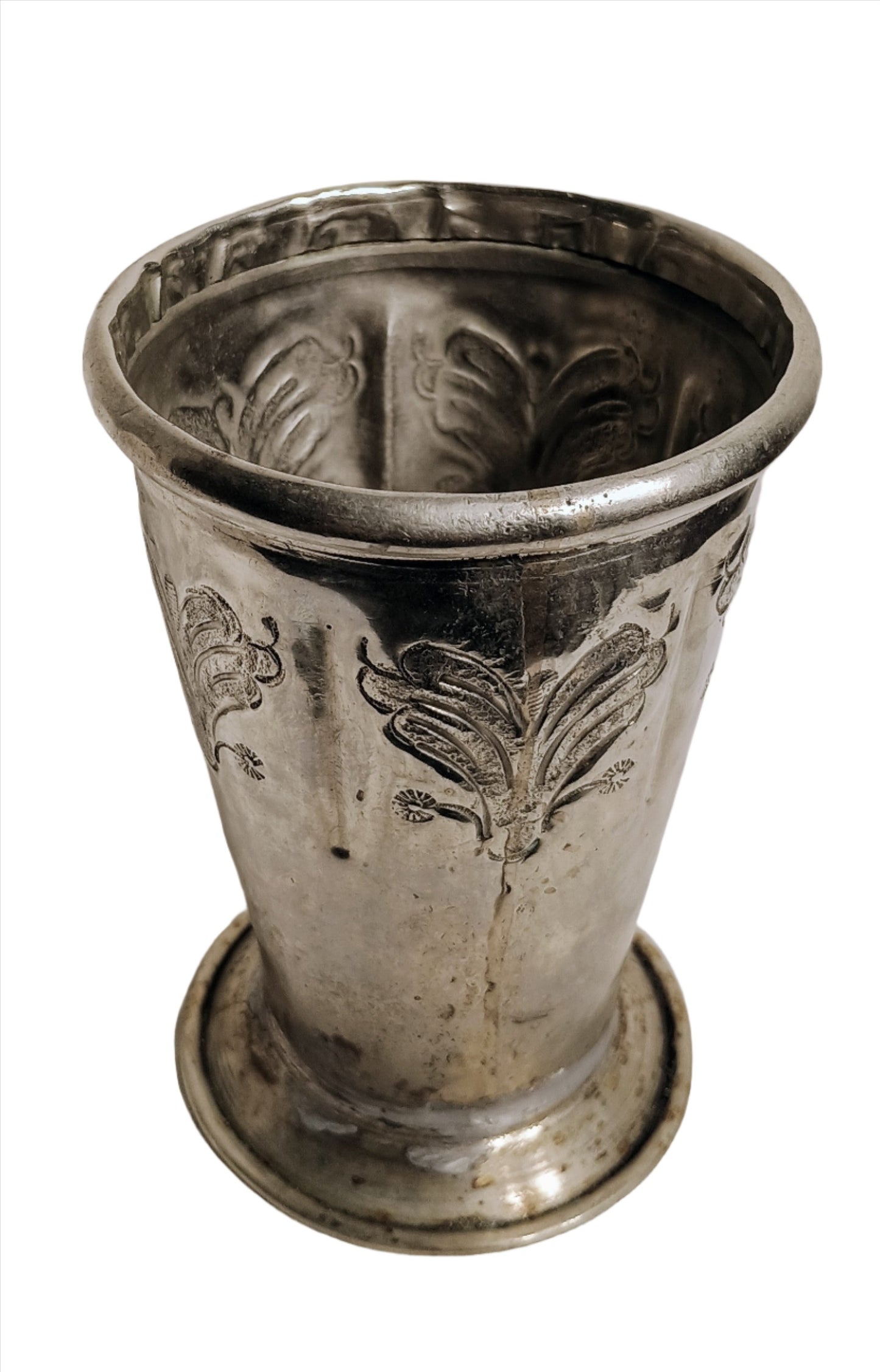 Toothbrush Holder - Antique Decorative Silver Toothbrush Holder