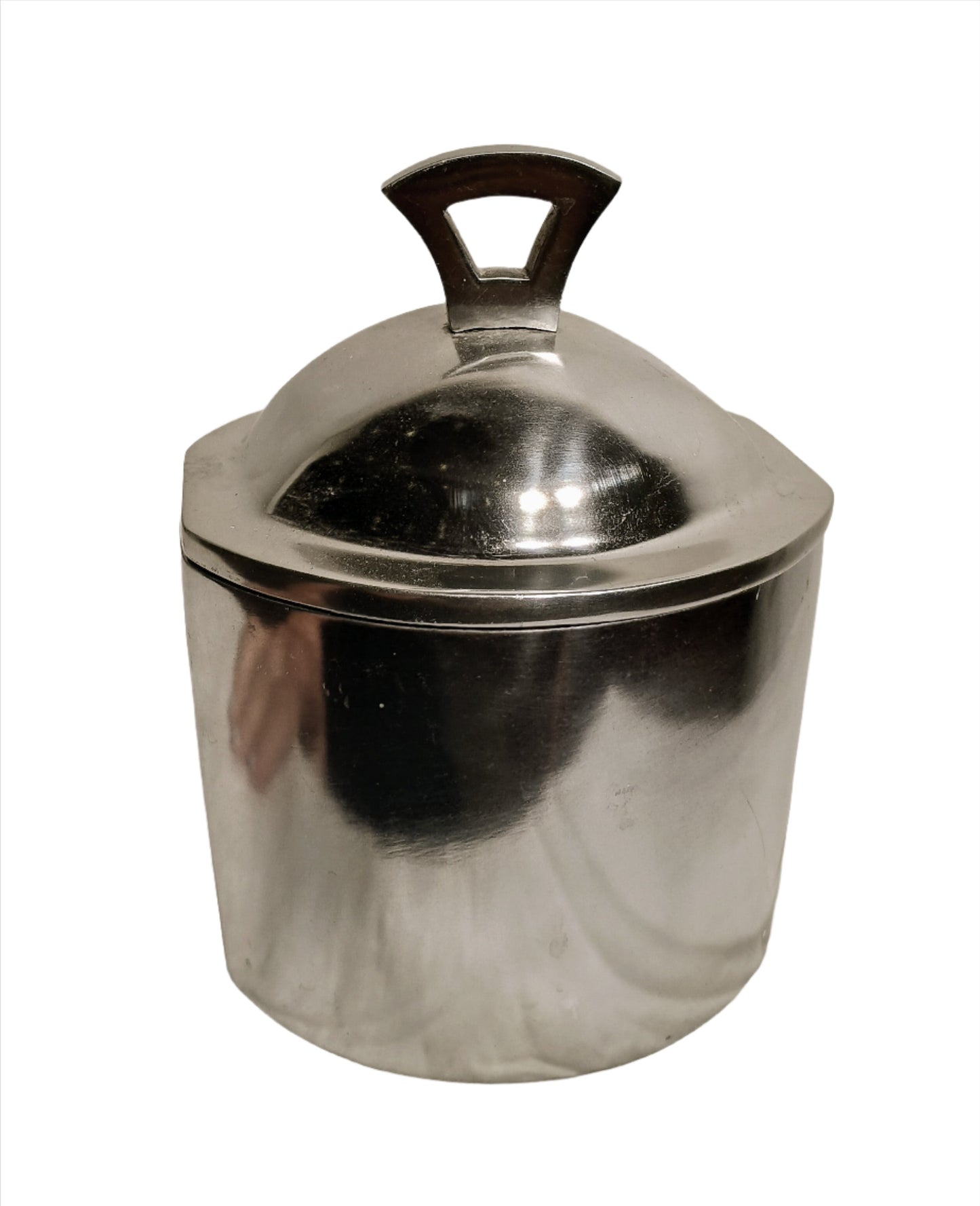 Jar-Round Silver Jar with Lid
