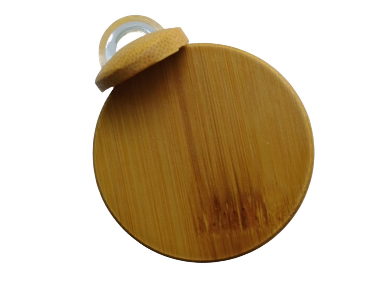 Jar - Glass Jar with Wooden Lid and Matching Spoon