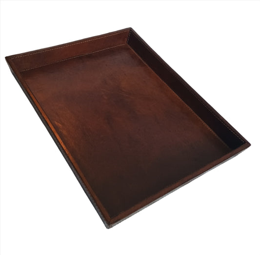 Tray - Brown Leather Tray