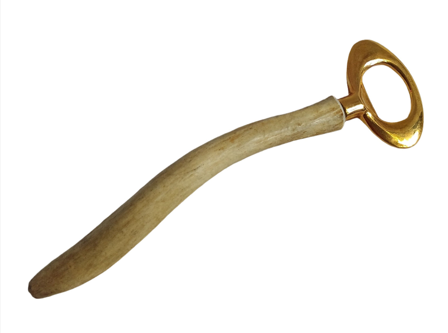 Bottle Opener - Bone Bottle Opener with Gold Accent