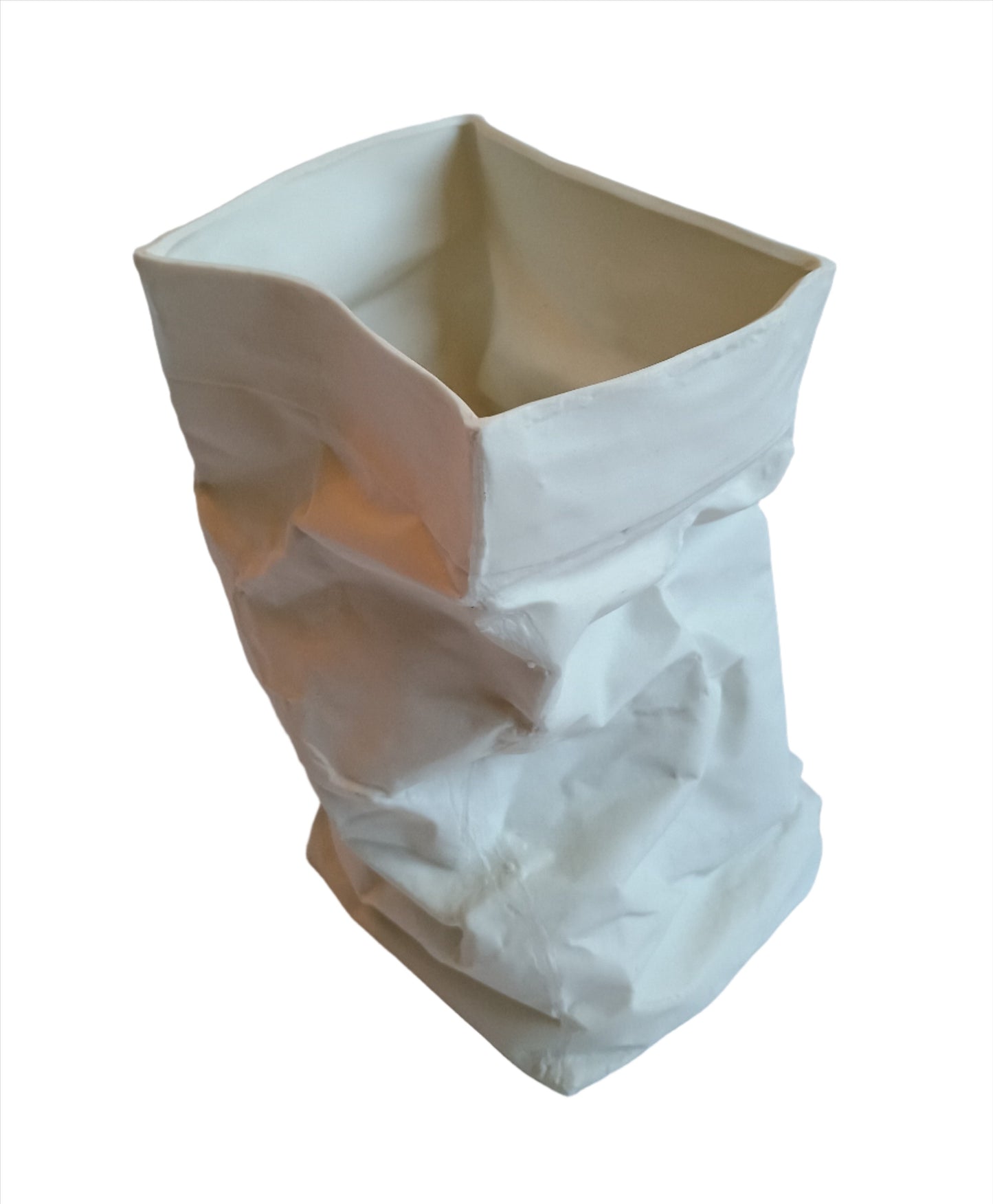 Vase - Porcelain Paper Bag Vase